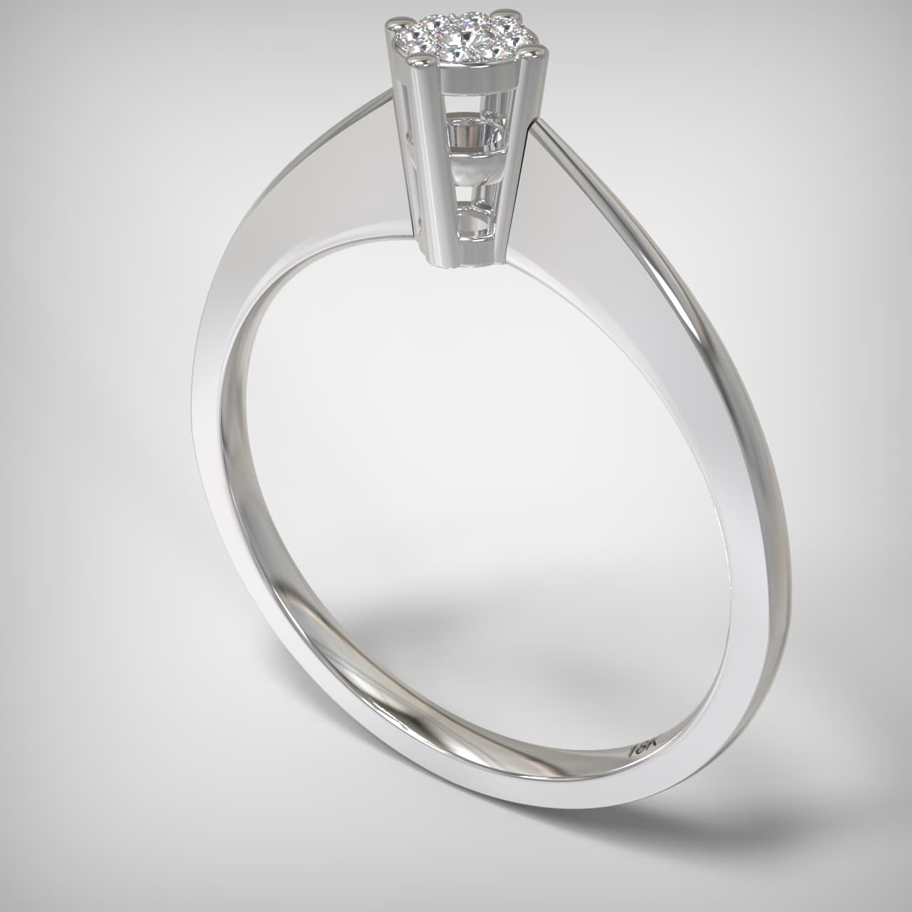 Μονόπετρο Δαχτυλίδι INVISIBLE Diamondjools