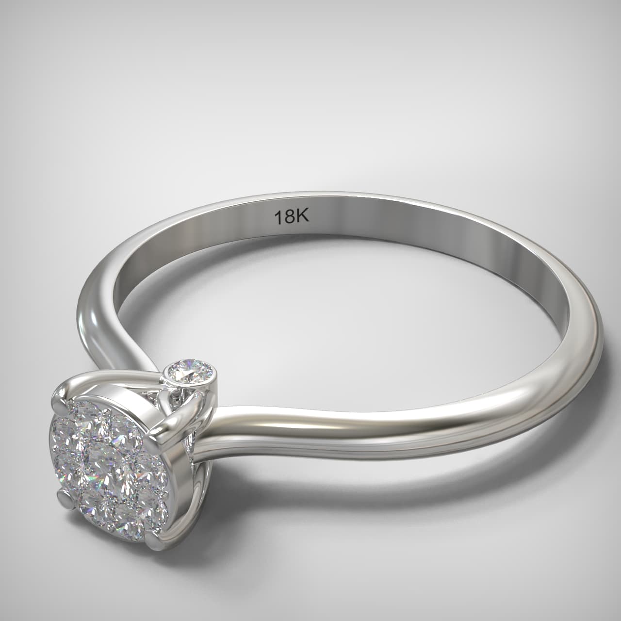 Μονόπετρο Δαχτυλίδι INVISIBLE Diamondjools