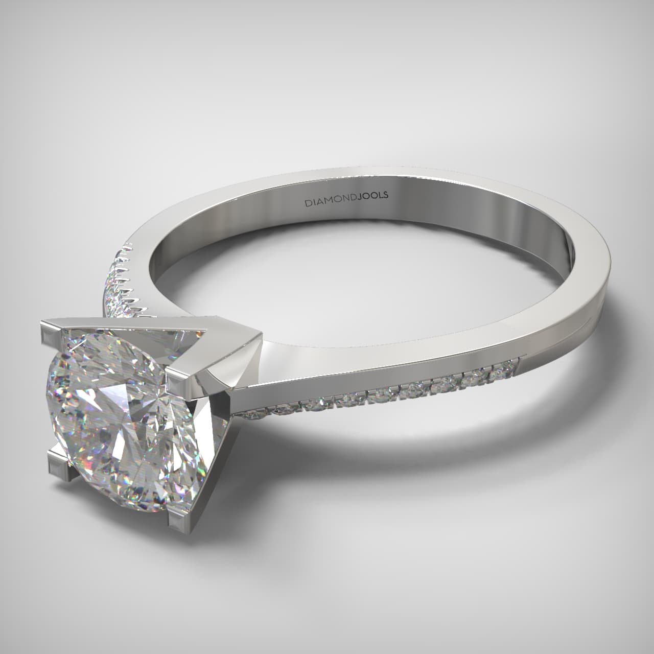 Μονόπετρο Δαχτυλίδι INVISIBLE Diamondjools
