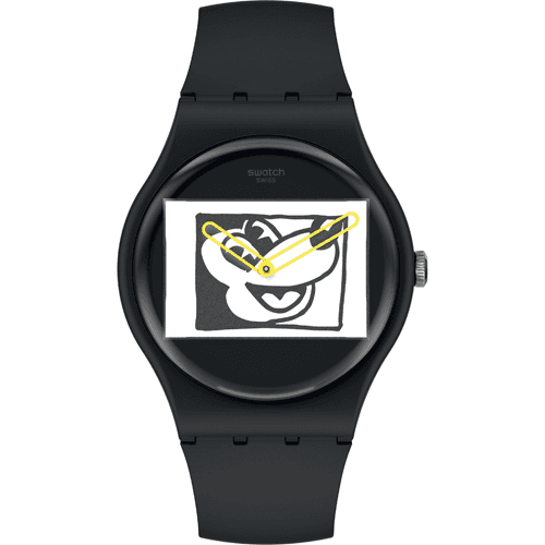 MICKEY BLANC SUR NOIR BY KEITH HARING